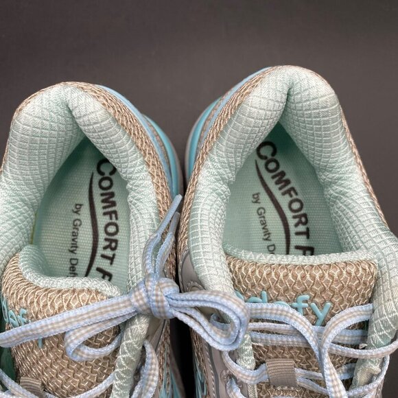 GDEFY Gravity Defyer Mighty Walk Gray/Blue Sneakers Women's Size 6 - Picture 10 of 13